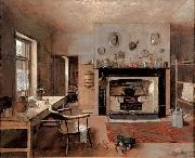 Frederick Mccubbin Kitchen at the old King Street Bakery France oil painting artist